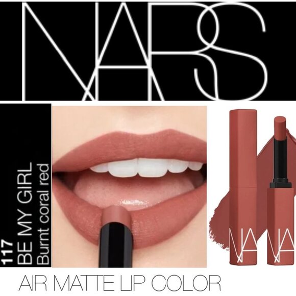 NARS Powermatte Lipstick ~ BE MY GIRL - Brurnt Coral Red 117 (1.5 gm) NIB - Picture 1 of 7